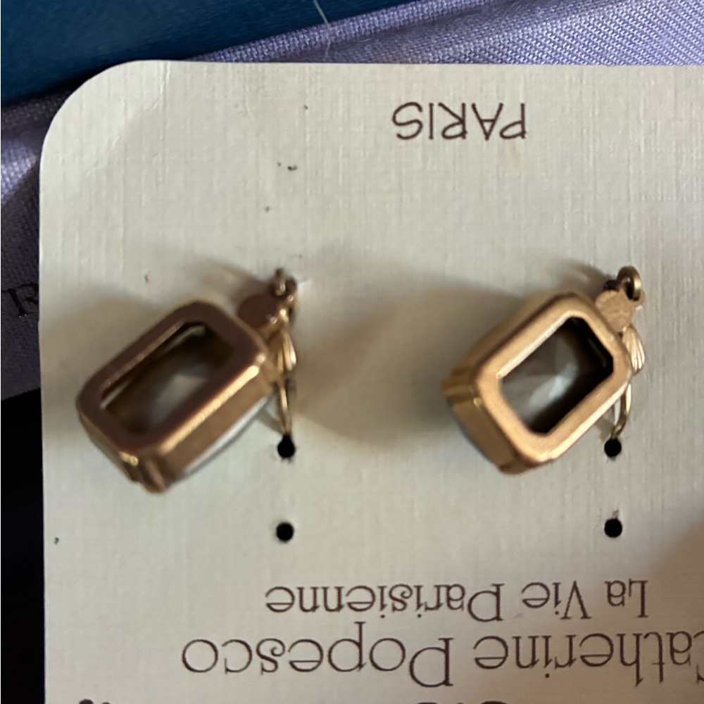 Catherine Popesco La Vie Parisienne Gold and Iridescent Earrings - Picture 3 of 4